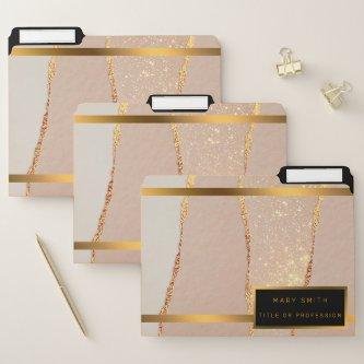Luxury Glitter Rose Gold File Folder