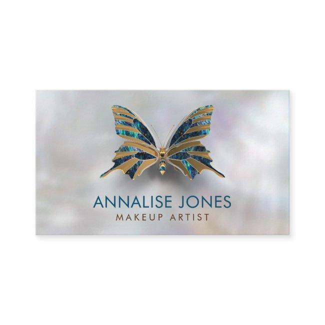 Luxury Gold and Abalone Shell  Butterfly on pearl