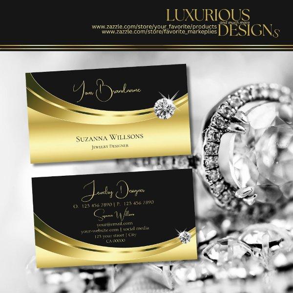 Luxury Gold and Black with Sparkle Diamond Modern