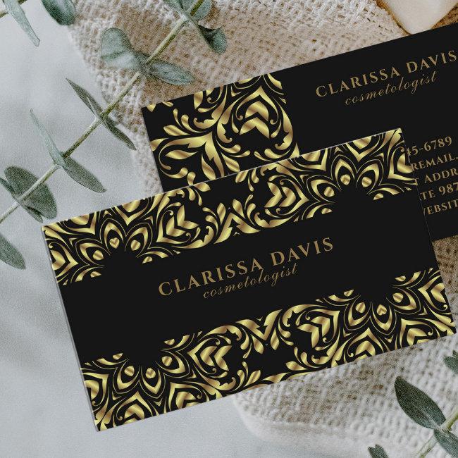 Luxury Gold Black Elegant Foil Baroque Border
