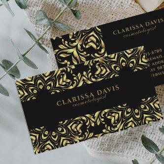 Luxury Gold Black Elegant Foil Baroque Border