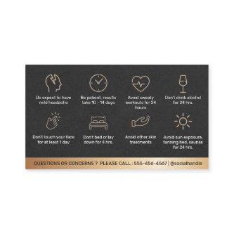 Luxury Gold Botox Filler Instruction Aftercare