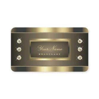 Luxury Gold Colors with Luminous Faux Rhinestones