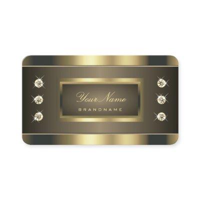 Luxury Gold Colors with Luminous Faux Rhinestones