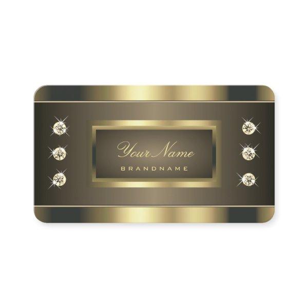 Luxury Gold Colors with Luminous Faux Rhinestones