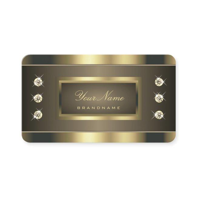 Luxury Gold Colors with Luminous Faux Rhinestones