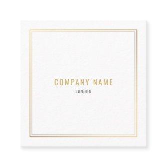 Luxury gold effect border white square