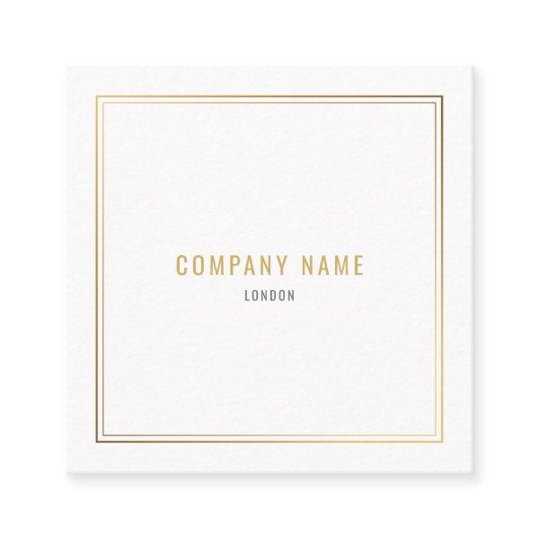Luxury gold effect border white square