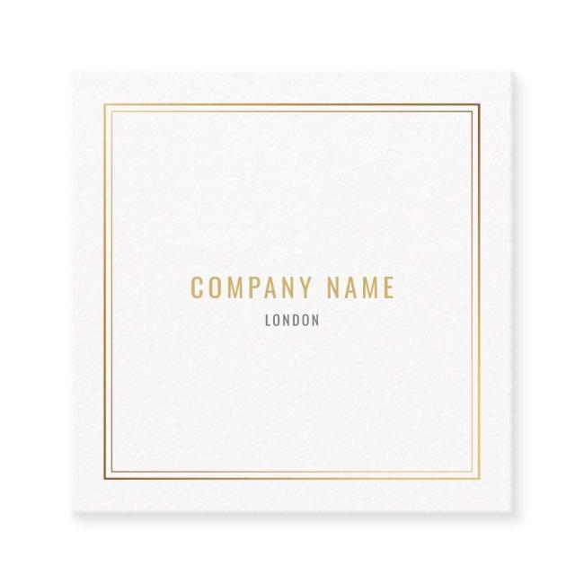 Luxury gold effect border white square