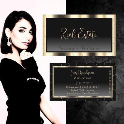 Luxury Gold Frame Dark Gradient Stylish Glamorous