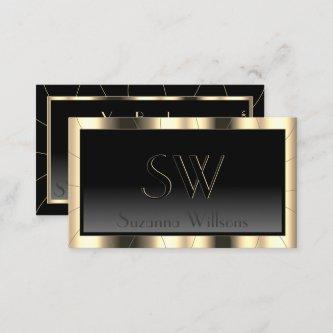 Luxury Gold Frame Dark Gradient with Monogram