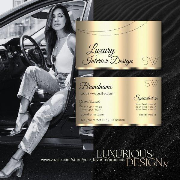 Luxury Gold Glamorous with Monogram Professional