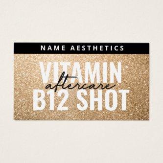 Luxury Gold Glitter Dermal Filler Aftercare Card