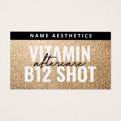 Luxury Gold Glitter Dermal Filler Aftercare Card