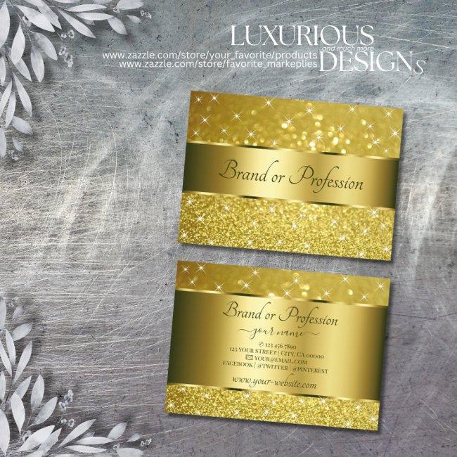 Luxury Gold Glitter Golden Sparkle Stars Elegant