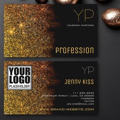 Luxury Gold Glitter with Logo and Monogram Modern