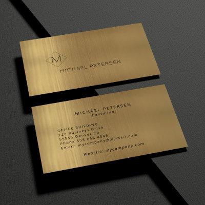 Luxury gold metallic elegant monogrammed