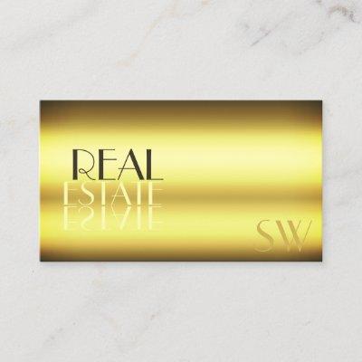 Luxury Gold Modern Mirror Letters with Monogram