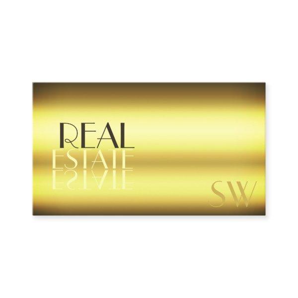 Luxury Gold Modern Mirror Letters with Monogram