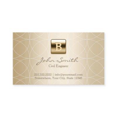 Luxury Gold Monogram Civil Engineer