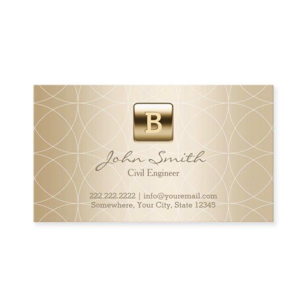 Luxury Gold Monogram Civil Engineer