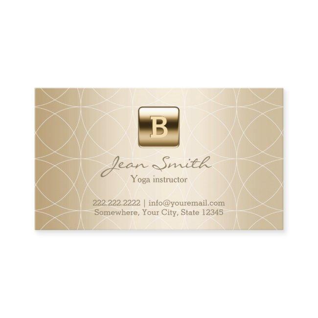 Luxury Gold Monogram Yoga instructor