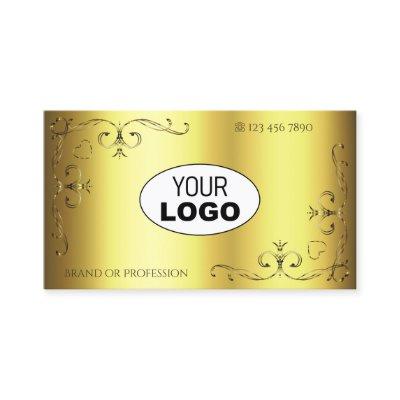 Luxury Gold Ornate Corner Borders Add Logo Elegant