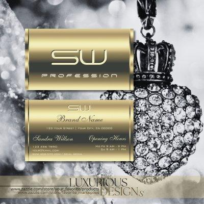 Luxury Gold Shimmery Colors and Initials Elegant