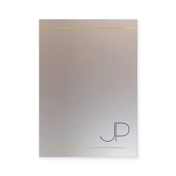 Luxury Gold Silver Look Monogrammed Modern Elegant