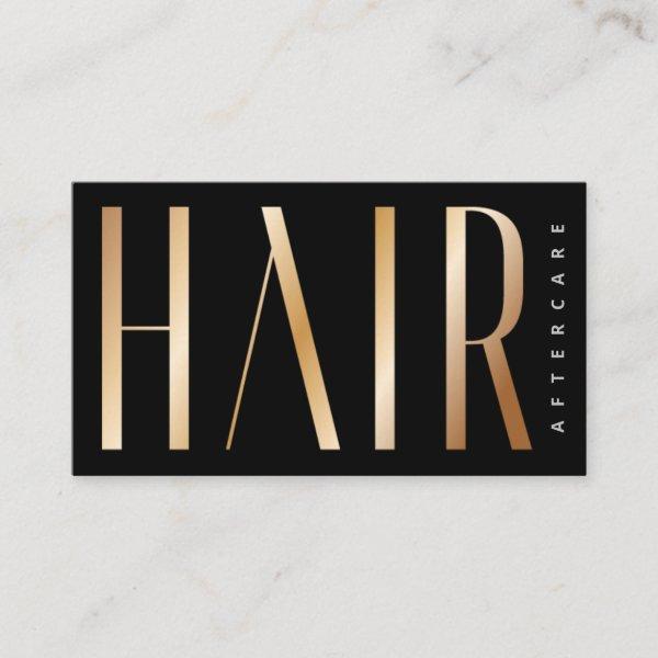 Luxury Gold Simple Hair Extensions After Care Card