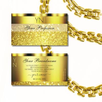 Luxury Gold Sparkling Glitter Monogram Glamorous