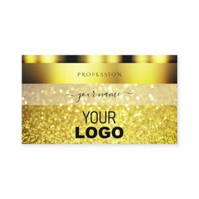 Luxury Gold Sparkling Glitter with Logo Glamorous