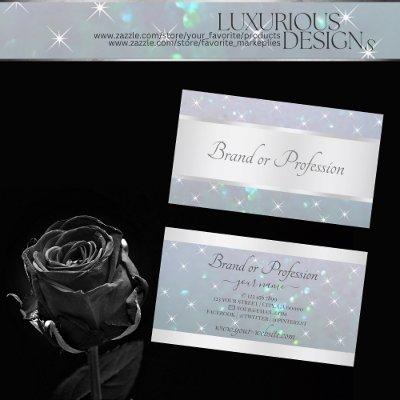 Luxury Light Blue Pearl Glitter with Sparkle Stars