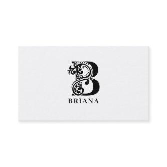 Luxury logo B in black and white
