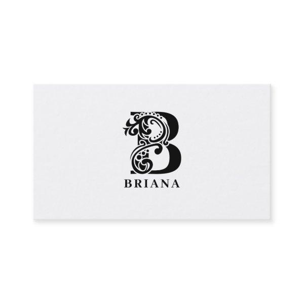 Luxury logo B in black and white