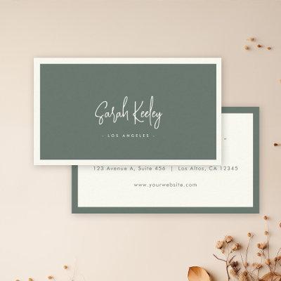 Luxury Minimal Calligraphy Chic Stylish Muted Sage