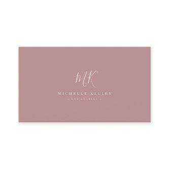 Luxury Minimal Monogram Blush Pink Rose Stylish