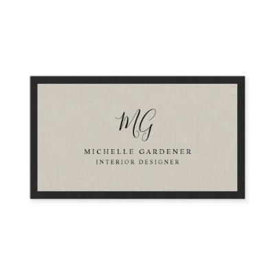 Luxury Minimal Monogram Linen