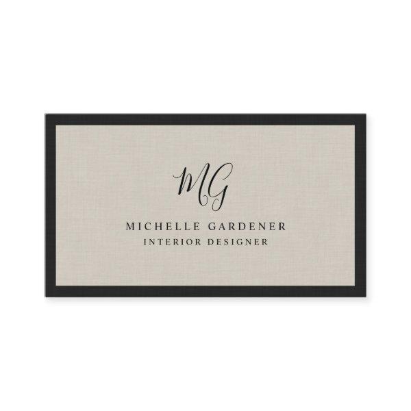 Luxury Minimal Monogram Linen