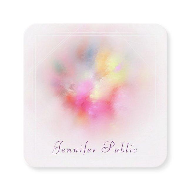 Luxury Modern Abstract Art Colorful Template Square