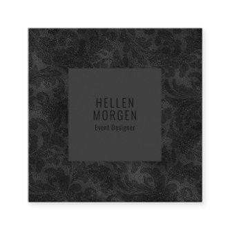 Luxury Monochromatic Floral Damask Pattern Square