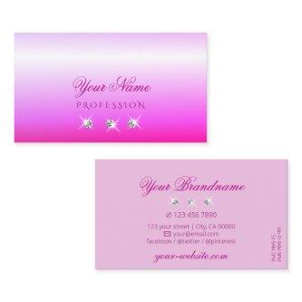 Luxury Pink Ombre Sparkling Diamonds Stylish Luxe