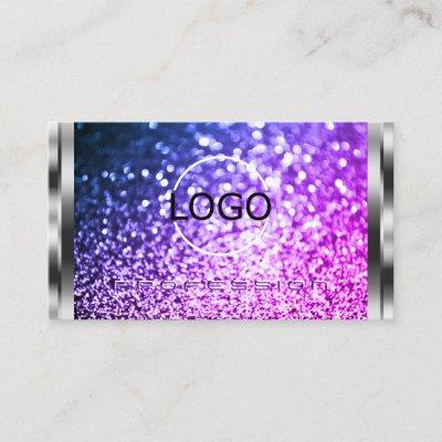 Luxury Pink Purple Glitter Luminous Sparkle Logo