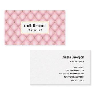 Luxury Pink Tufted Diamond Pattern