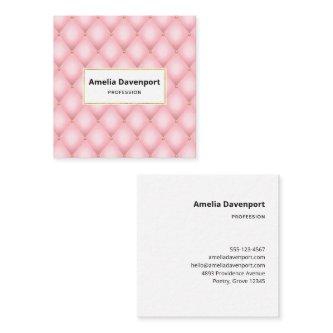 Luxury Pink Tufted Diamond Pattern Square