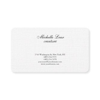 Luxury Premium Linen Black & White Plain Classical