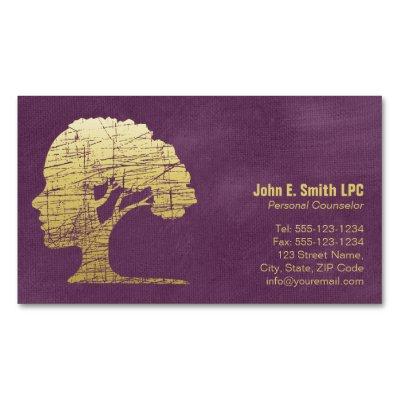 Luxury Purple Psychologist Personal Counselor Magnetic