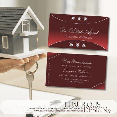 Luxury Red with Silver Decor and Sparkly Diamonds