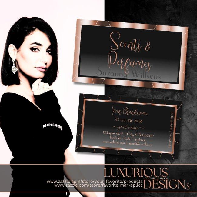 Luxury Rose Gold Chic Black Gradient Stylish Luxe