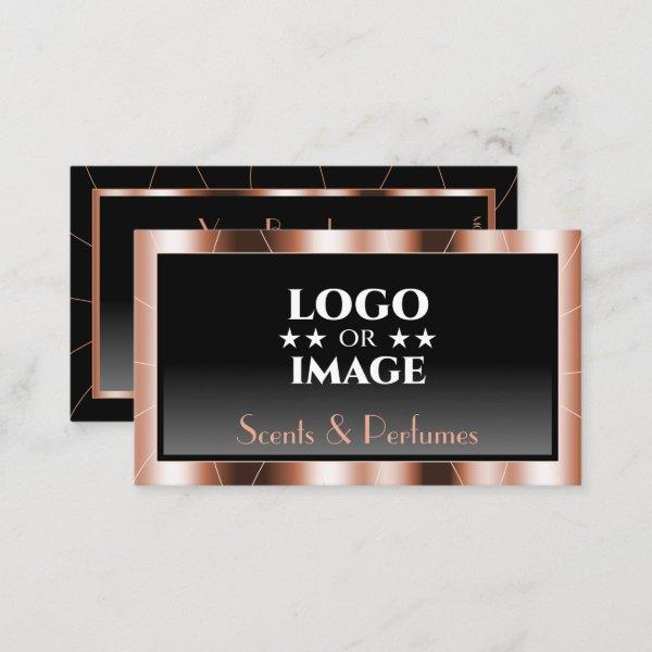 Luxury Rose Gold Chic Black Gradient with Logo